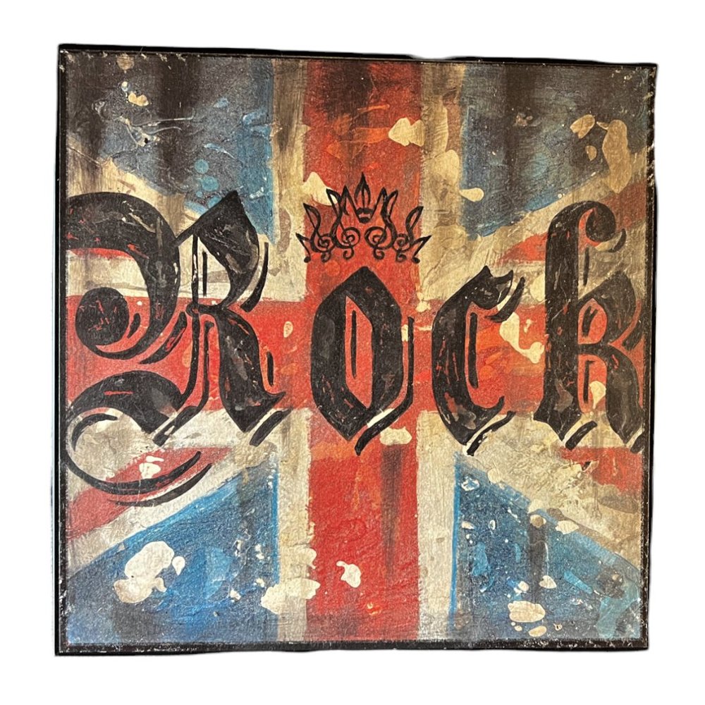 ROCK Union Jack Flag Framed Print